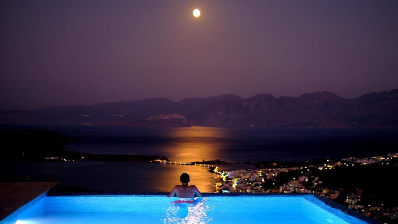 Villa Estee, Luxury Villa With Private Infinity Pool And Jacuzzi Elounda Buitenkant foto