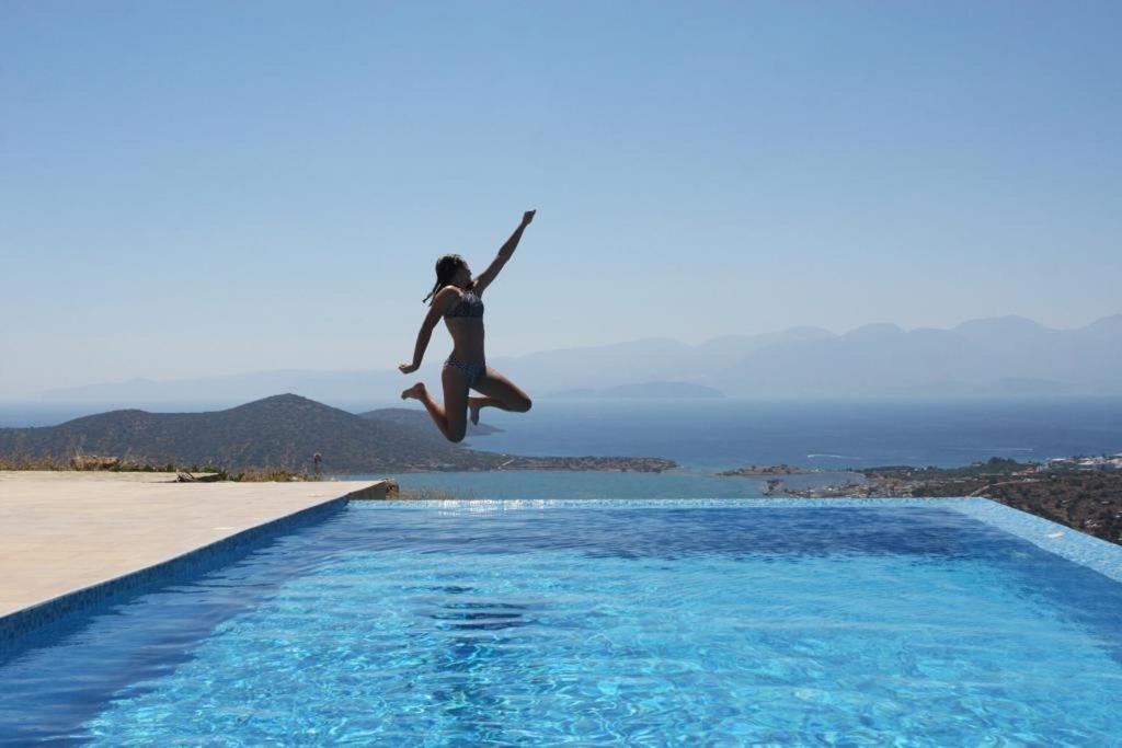 Villa Estee, Luxury Villa With Private Infinity Pool And Jacuzzi Elounda Buitenkant foto