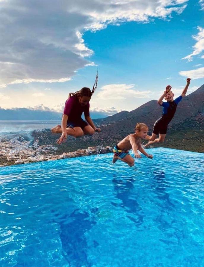 Villa Estee, Luxury Villa With Private Infinity Pool And Jacuzzi Elounda Buitenkant foto