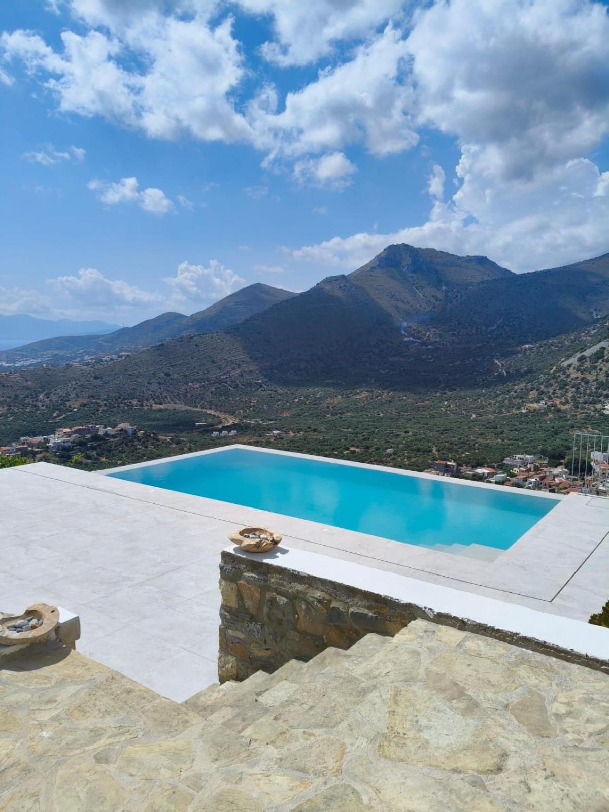 Villa Estee, Luxury Villa With Private Infinity Pool And Jacuzzi Elounda Buitenkant foto