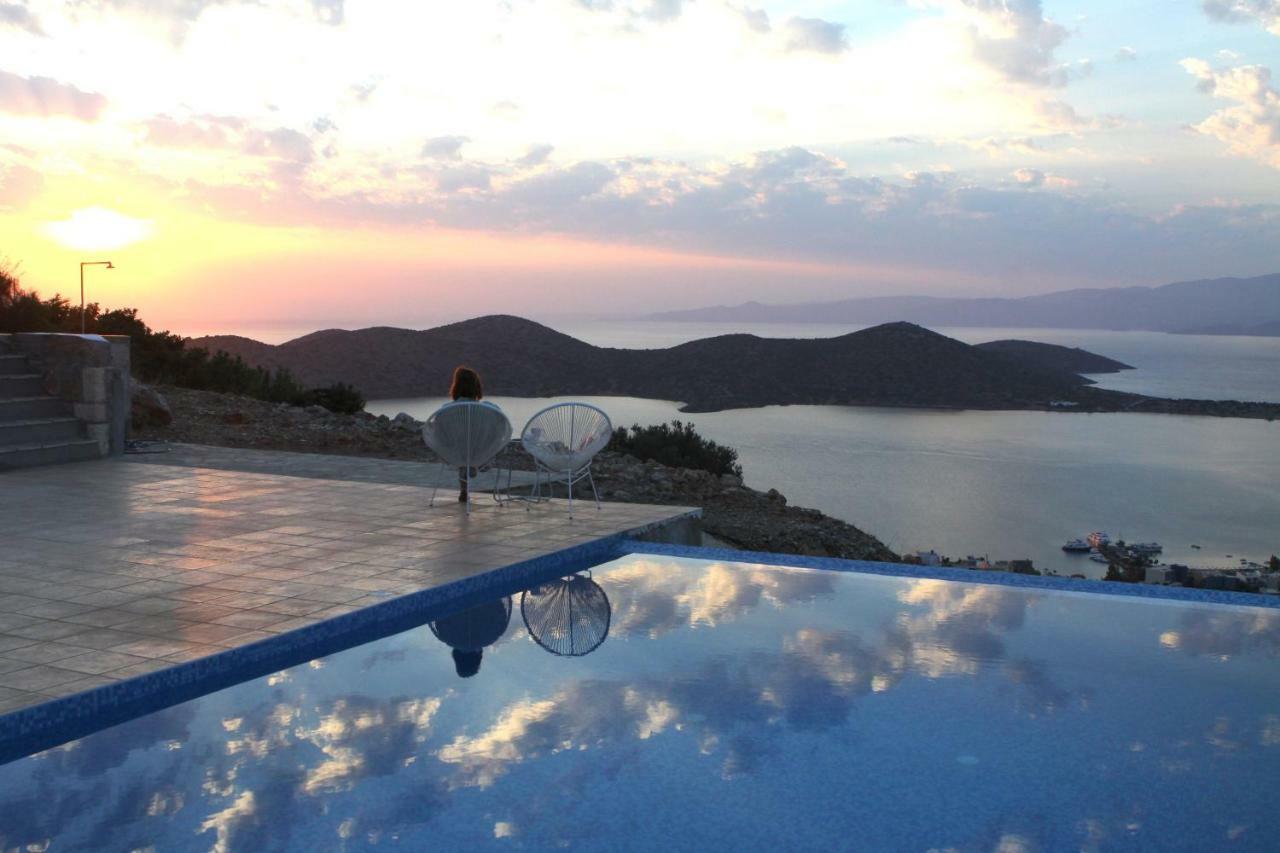 Villa Estee, Luxury Villa With Private Infinity Pool And Jacuzzi Elounda Buitenkant foto